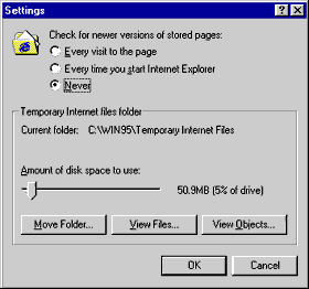 Settings dialog box